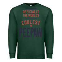 Sports Green Officially The World's Coolest Peepaw | Mens Gift Premium Sweatshirt - artisFamous
