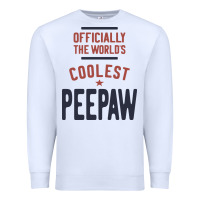 White Officially The World's Coolest Peepaw | Mens Gift Premium Sweatshirt - artisFamous