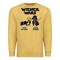 Antique Gold wiener wars funny dachshund Premium Sweatshirt - artisFamous
