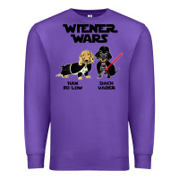 Purple wiener wars funny dachshund Premium Sweatshirt - artisFamous