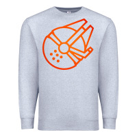 Heather Grey millennium falcon Premium Sweatshirt - artisFamous