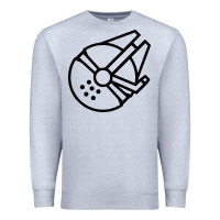 Heather Grey millennium falcon Premium Sweatshirt - artisFamous
