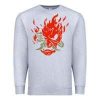 Heather Grey punk samurai Premium Sweatshirt - artisFamous