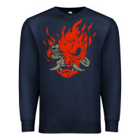 Navy punk samurai Premium Sweatshirt - artisFamous