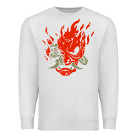 Oatmeal Heather punk samurai Premium Sweatshirt - artisFamous
