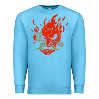 Ocean Blue punk samurai Premium Sweatshirt - artisFamous