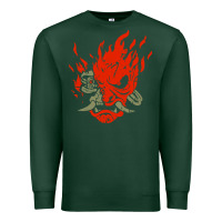 Sports Green punk samurai Premium Sweatshirt - artisFamous