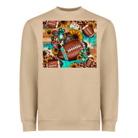 Football Cactus Sunflower Heavyweight Sweatshirt | Teevron