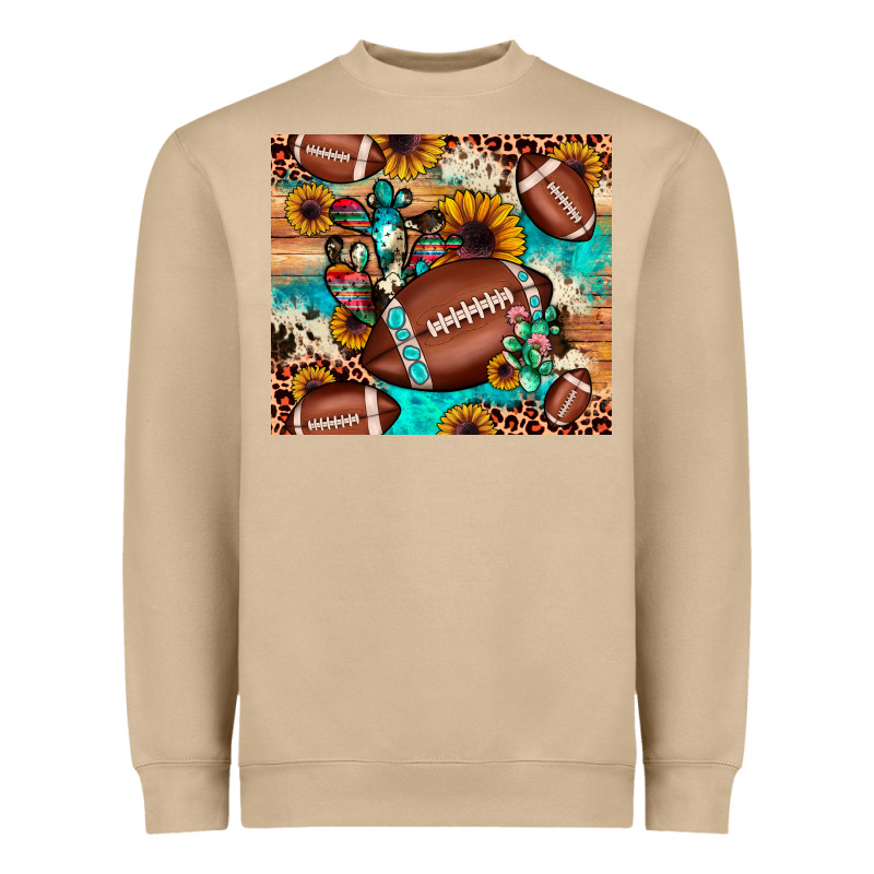 Football Cactus Sunflower Heavyweight Sweatshirt by JahusDesignShop | Teevron