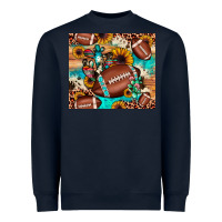 Navy football cactus sunflower Heavyweight Sweatshirt - JahusDesignShop