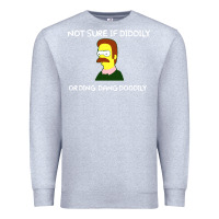 Heather Grey ned flanders Premium Sweatshirt - artisFamous