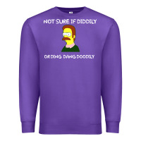 Purple ned flanders Premium Sweatshirt - artisFamous