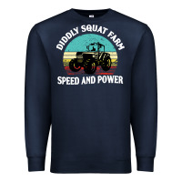 Navy diddly squat farm speed and power Premium Sweatshirt - artisFamous