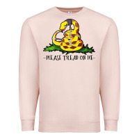 Pale Pink please tread on me Premium Sweatshirt - artisFamous