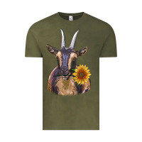 Vintage Olive dark goat Vintage Tee - RanaPortraitStore