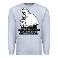 Heather Grey pope mc Premium Sweatshirt - artisFamous