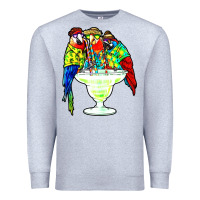 Heather Grey parrots drinking margarita hawaiian Premium Sweatshirt - artisFamous