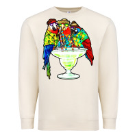 Sandshell parrots drinking margarita hawaiian Premium Sweatshirt - artisFamous