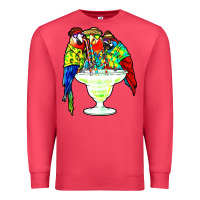 Cardinal parrots drinking margarita hawaiian Premium Sweatshirt - artisFamous