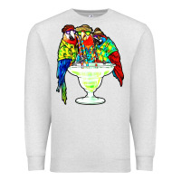 Oatmeal Heather parrots drinking margarita hawaiian Premium Sweatshirt - artisFamous