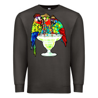 Smoke parrots drinking margarita hawaiian Premium Sweatshirt - artisFamous