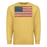 Antique Gold american flag Premium Sweatshirt - artisFamous