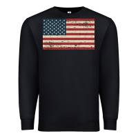 Black american flag Premium Sweatshirt - artisFamous