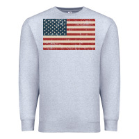 Heather Grey american flag Premium Sweatshirt - artisFamous