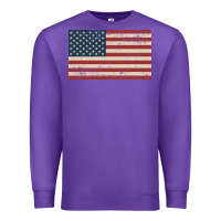 Purple american flag Premium Sweatshirt - artisFamous