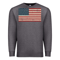 Charcoal Heather american flag Premium Sweatshirt - artisFamous