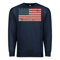 Navy american flag Premium Sweatshirt - artisFamous