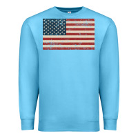 Ocean Blue american flag Premium Sweatshirt - artisFamous