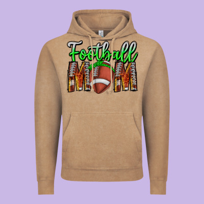 Football Mom Vintage Hoodie Designed By Cowhidedigitalart