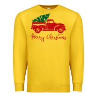 Vintage Red Truck With Christmas Premium Sweatshirt | Teevron