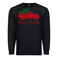 Black vintage red truck with christmas Premium Sweatshirt - artisFamous