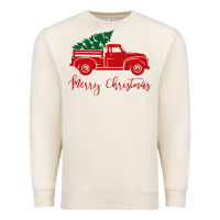 Sandshell vintage red truck with christmas Premium Sweatshirt - artisFamous