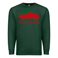 Sports Green vintage red truck with christmas Premium Sweatshirt - artisFamous