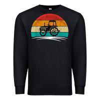 Black vintage tractor Premium Sweatshirt - artisFamous
