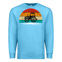 Ocean Blue vintage tractor Premium Sweatshirt - artisFamous