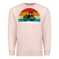 Pale Pink vintage tractor Premium Sweatshirt - artisFamous