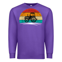 Purple vintage tractor Premium Sweatshirt - artisFamous