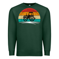Sports Green vintage tractor Premium Sweatshirt - artisFamous