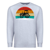 Heather Grey vintage tractor Premium Sweatshirt - artisFamous