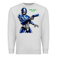 Dove Grey 8bit robocop Premium Sweatshirt - artisFamous