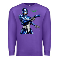 Purple 8bit robocop Premium Sweatshirt - artisFamous