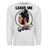 Oatmeal Heather leave me malone merch Premium Sweatshirt - artisFamous