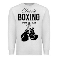 Oatmeal Heather boxing gym classic Premium Sweatshirt - artisFamous