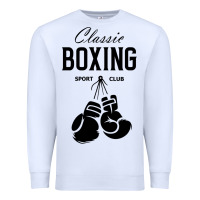 White boxing gym classic Premium Sweatshirt - artisFamous