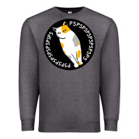 Charcoal Heather calico cat Premium Sweatshirt - artisFamous