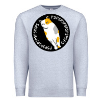 Heather Grey calico cat Premium Sweatshirt - artisFamous
